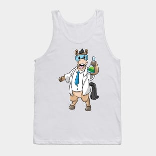 Horse as a chemist with goggles and test tube Tank Top